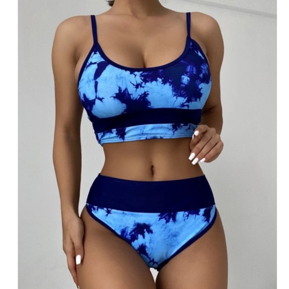 Tie dye  print high waisted bikini - Picture 5 of 5